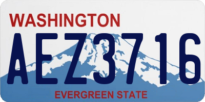 WA license plate AEZ3716