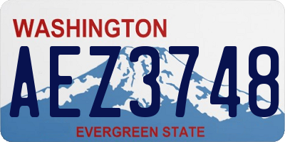 WA license plate AEZ3748