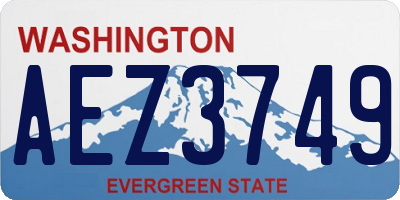 WA license plate AEZ3749