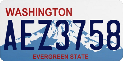 WA license plate AEZ3758