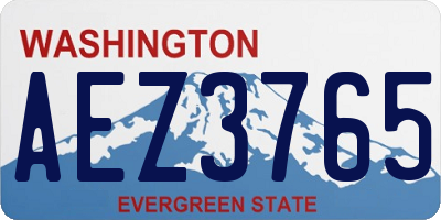 WA license plate AEZ3765