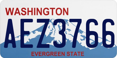 WA license plate AEZ3766