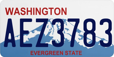 WA license plate AEZ3783