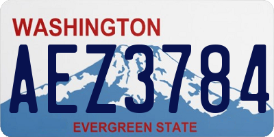 WA license plate AEZ3784