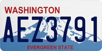 WA license plate AEZ3791