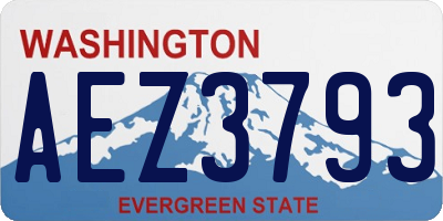 WA license plate AEZ3793