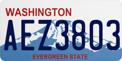 WA license plate AEZ3803