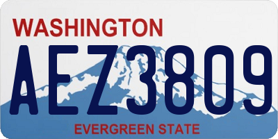 WA license plate AEZ3809