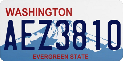 WA license plate AEZ3810