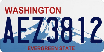 WA license plate AEZ3812