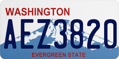 WA license plate AEZ3820