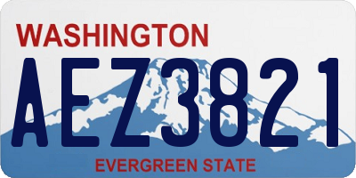 WA license plate AEZ3821