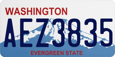 WA license plate AEZ3835