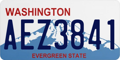 WA license plate AEZ3841