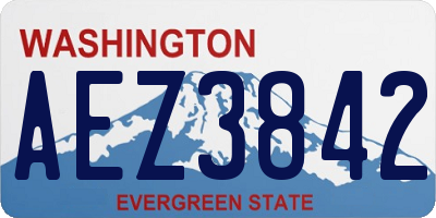 WA license plate AEZ3842