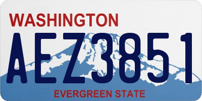 WA license plate AEZ3851