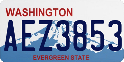WA license plate AEZ3853