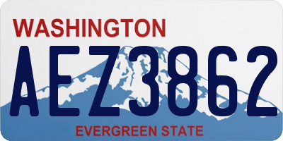 WA license plate AEZ3862