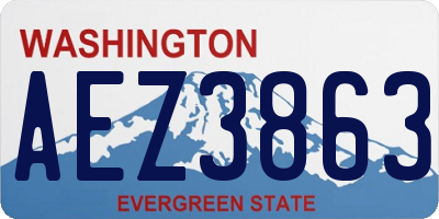 WA license plate AEZ3863