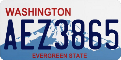 WA license plate AEZ3865