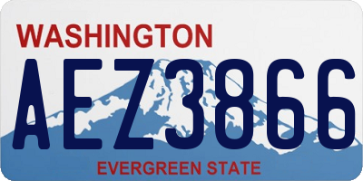 WA license plate AEZ3866
