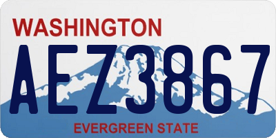 WA license plate AEZ3867