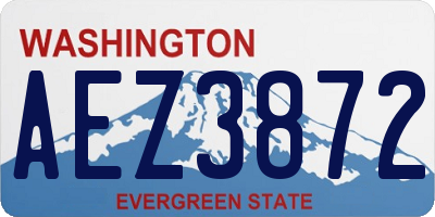 WA license plate AEZ3872