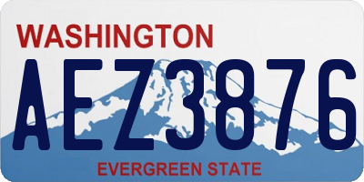 WA license plate AEZ3876