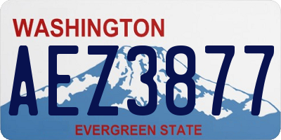 WA license plate AEZ3877