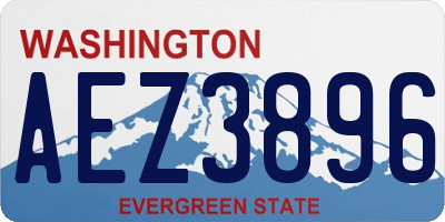 WA license plate AEZ3896