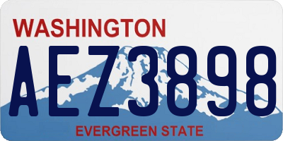 WA license plate AEZ3898