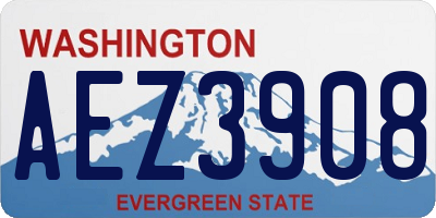 WA license plate AEZ3908