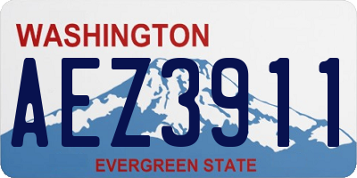 WA license plate AEZ3911