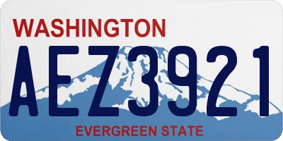 WA license plate AEZ3921