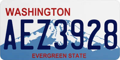 WA license plate AEZ3928