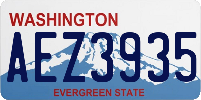 WA license plate AEZ3935