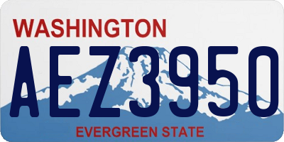 WA license plate AEZ3950