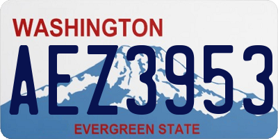 WA license plate AEZ3953
