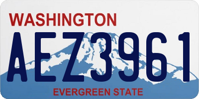 WA license plate AEZ3961