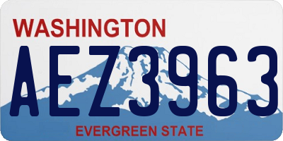 WA license plate AEZ3963