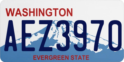 WA license plate AEZ3970