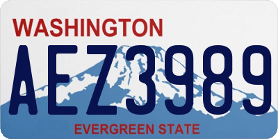 WA license plate AEZ3989