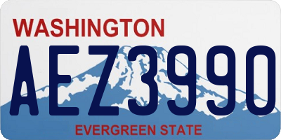 WA license plate AEZ3990