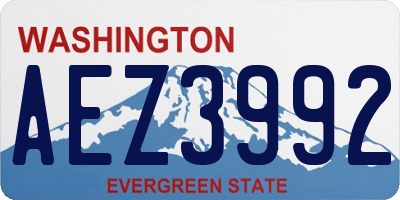 WA license plate AEZ3992