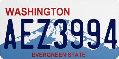 WA license plate AEZ3994