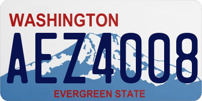 WA license plate AEZ4008