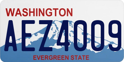 WA license plate AEZ4009