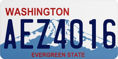 WA license plate AEZ4016