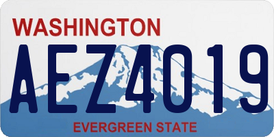 WA license plate AEZ4019