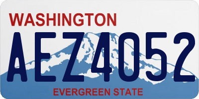 WA license plate AEZ4052